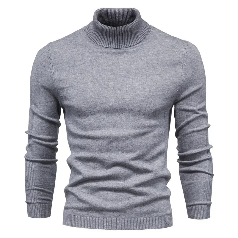 Slim fit knitted jumper turtleneck jumper men