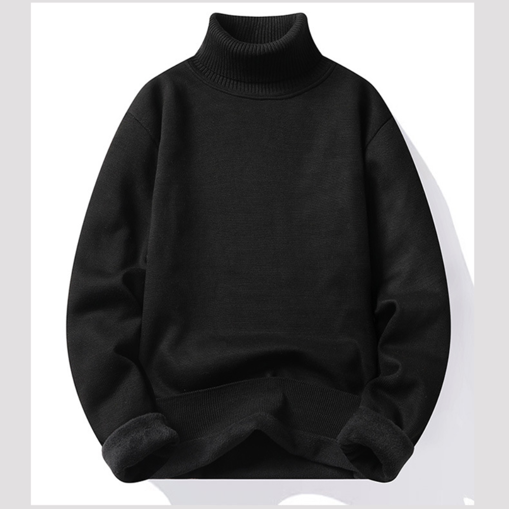 Men's lined turtleneck jumper for winter