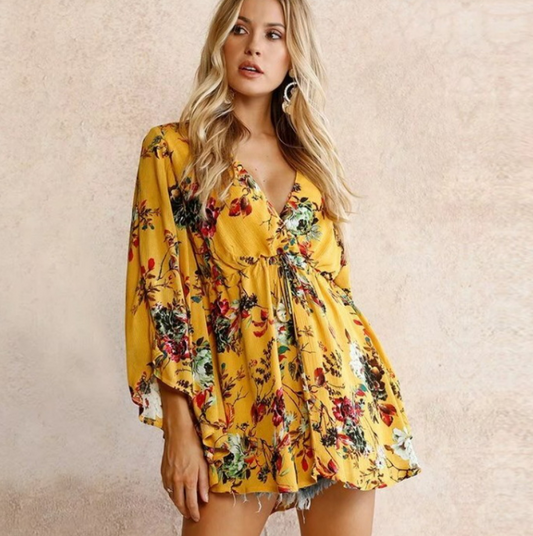 Yellow spring dress