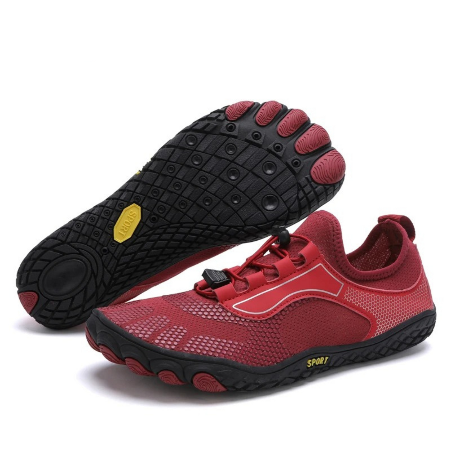 Plus size rubber bottom swimming barefoot shoes mens