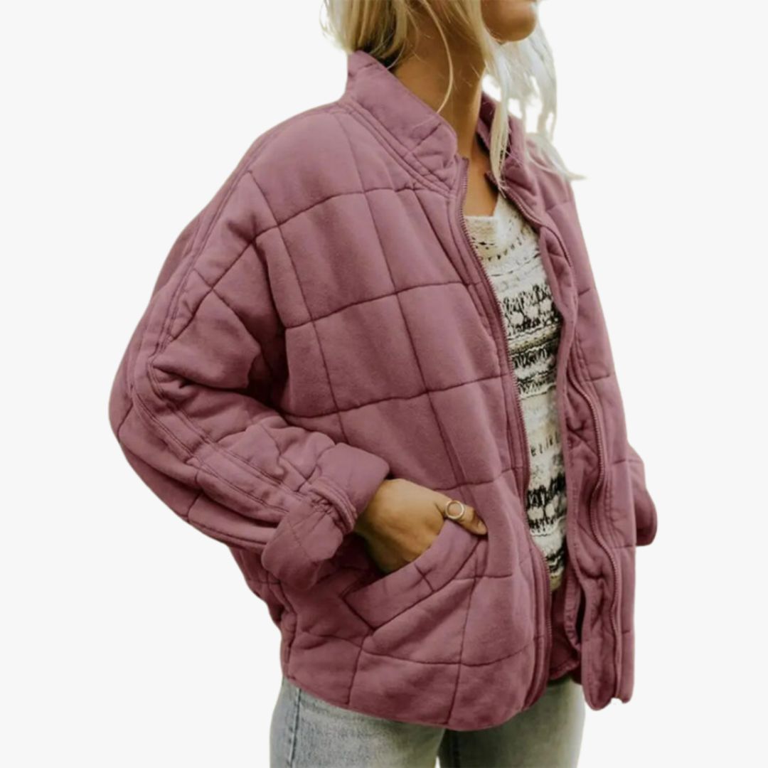 Women's - Oversized, thick transition jacket - Cosy warm with side pockets - Perfect for Cold season