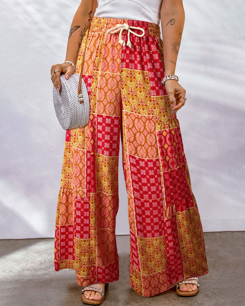 Boho pattern trousers