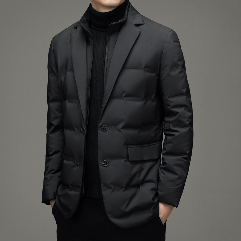 Men's business casual suit down jacket