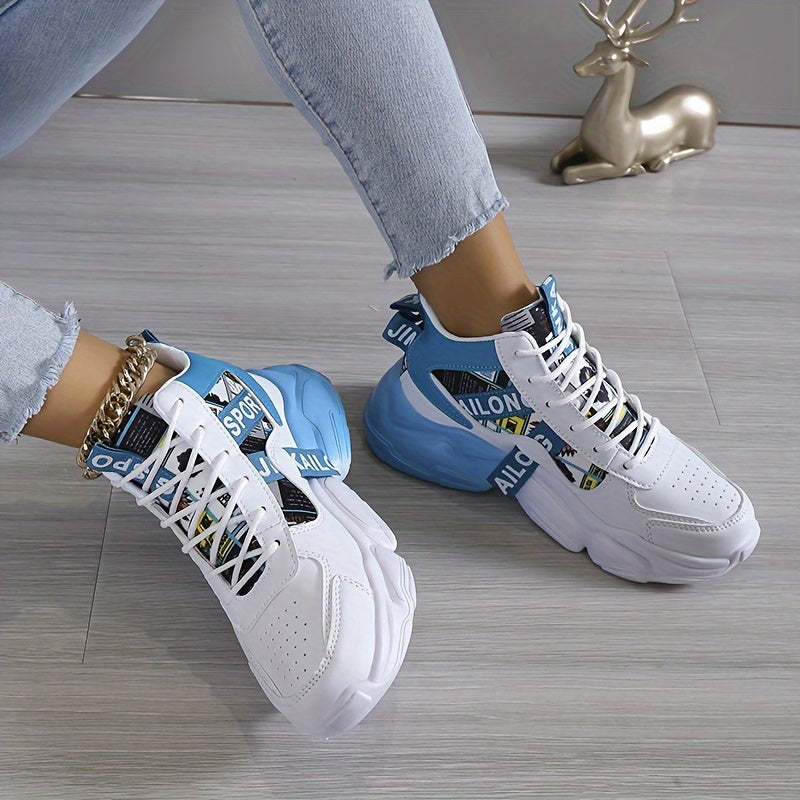 Colorblock casual sneakers for women