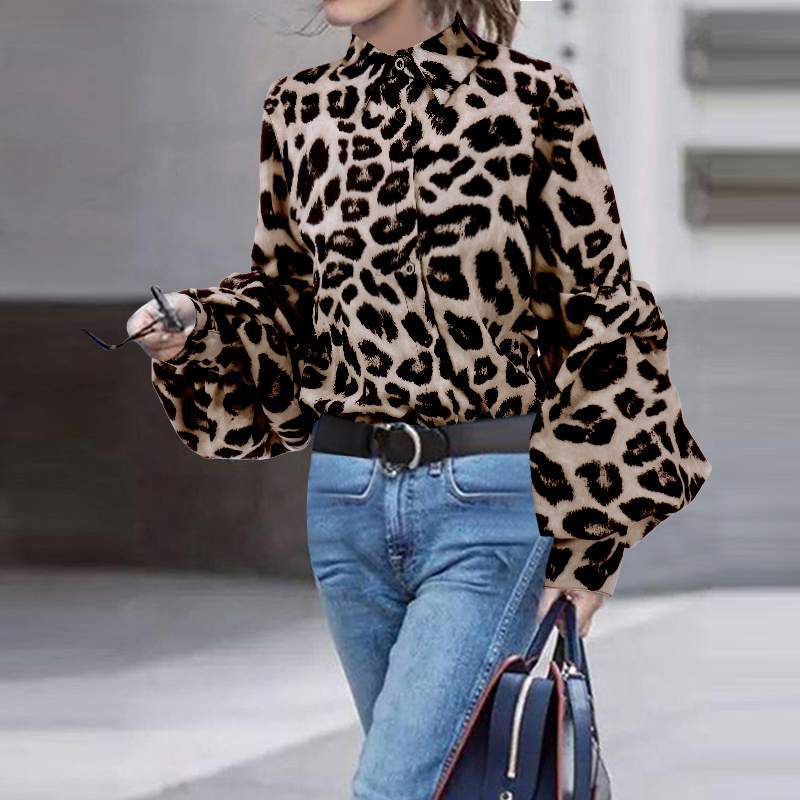 Elegant Women's Seductive Leopard Print Tops