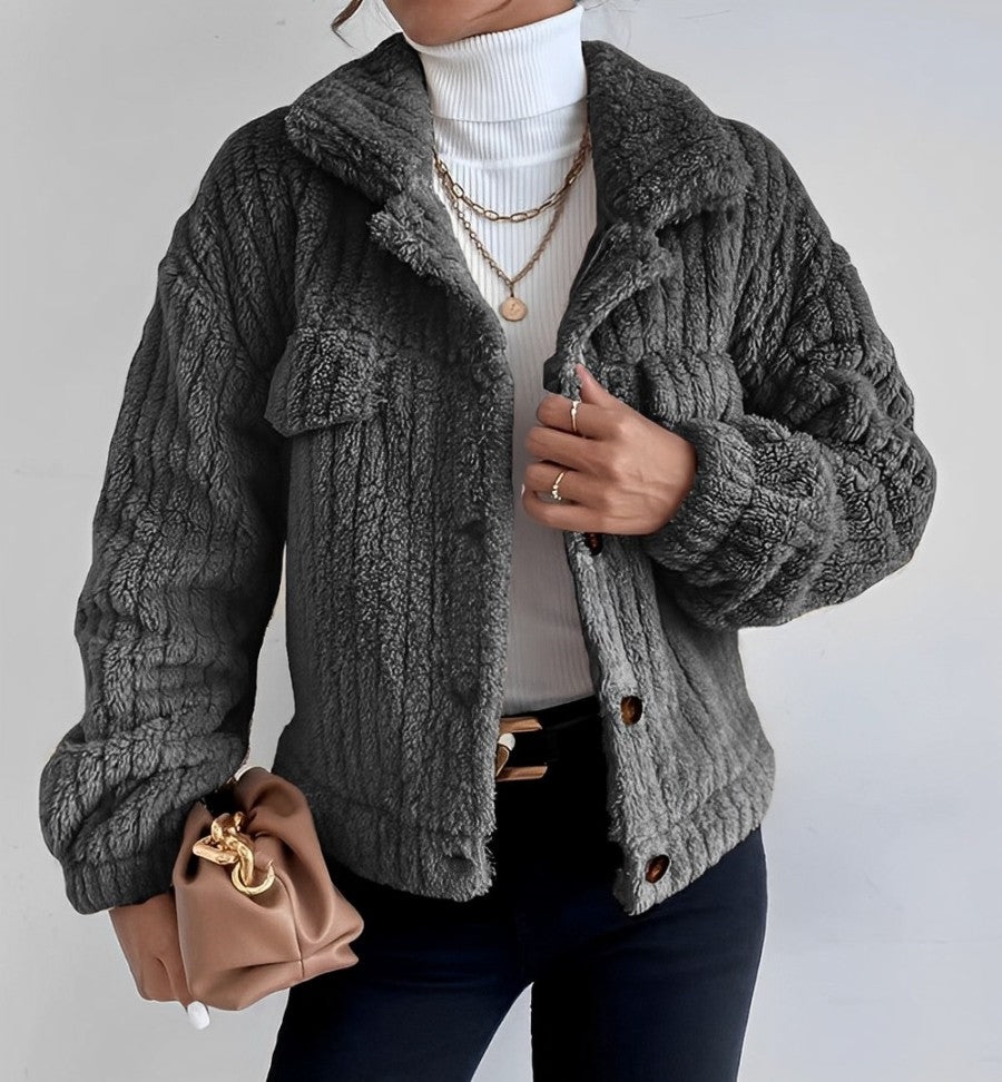 Casual jacket in ultra-soft velvet