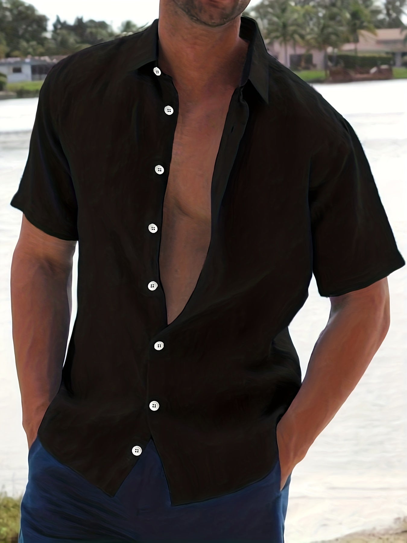 Cotton blend casual shirt