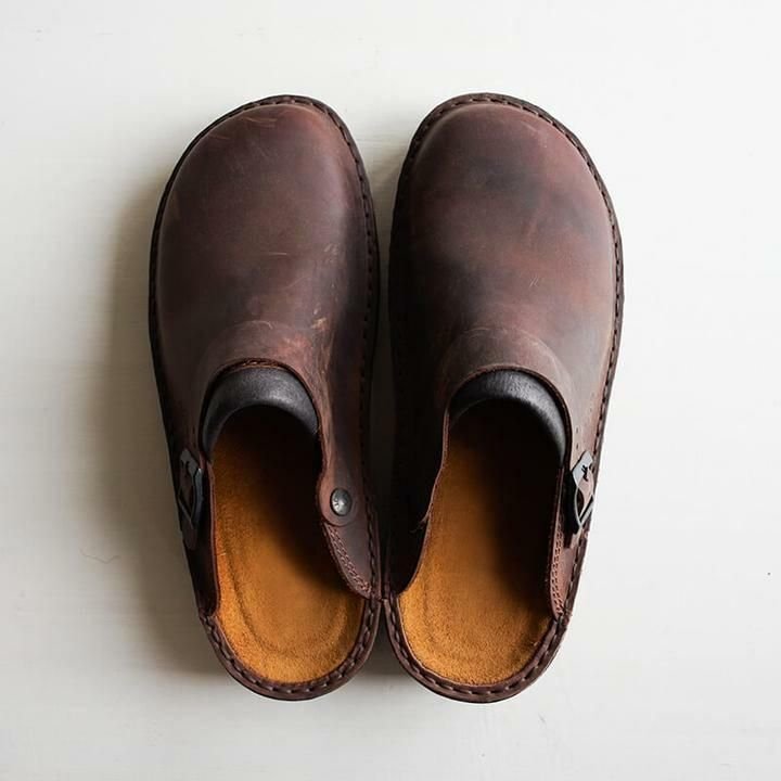 Men - Comfortanle Instapers - Leather ComfortSlides - Stylish Supportive Footwear