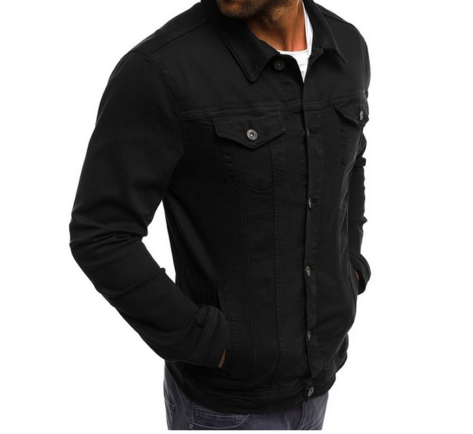 Coloured denim jacket for men