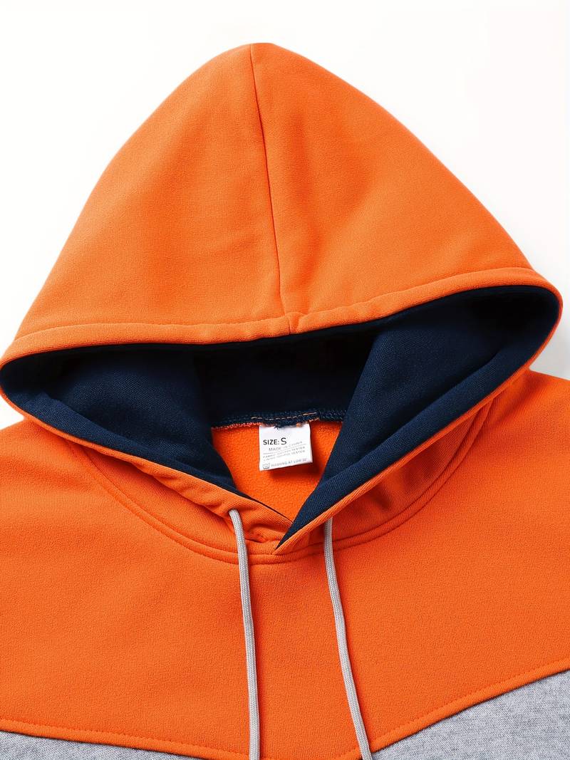 Men - Hoodie - Colour Block Design - Stylish & Comfortable Fashion Hoodie for Everyday Wear