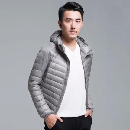 Lightweight quilted transitional jacket for men