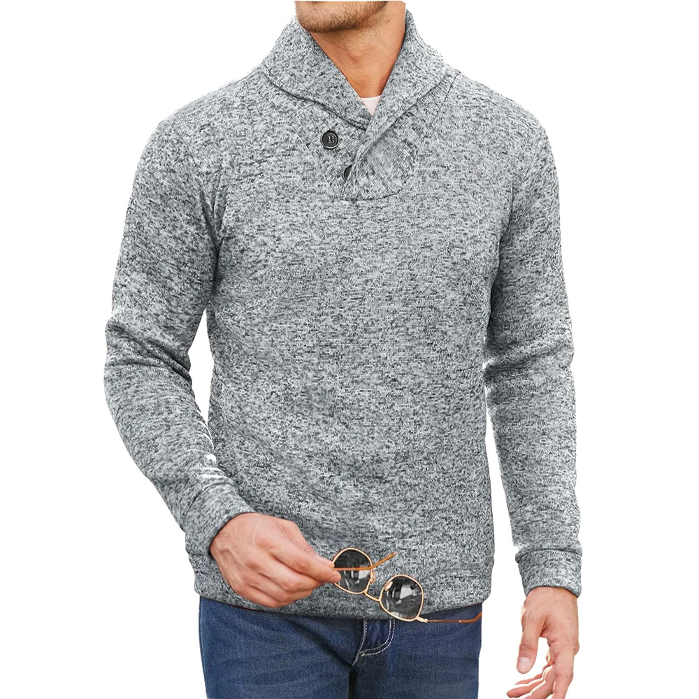 Men's jumper with shawl collar for stylish and warm days