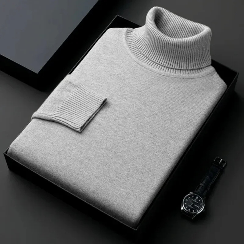 Men's Soft turtleneck jumper for winter comfort