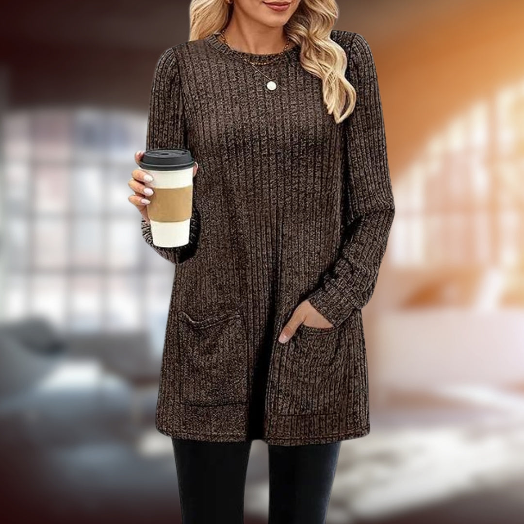 Women - Long Jumper - Elegant Design - Cozy Knit Fabric for Comfort