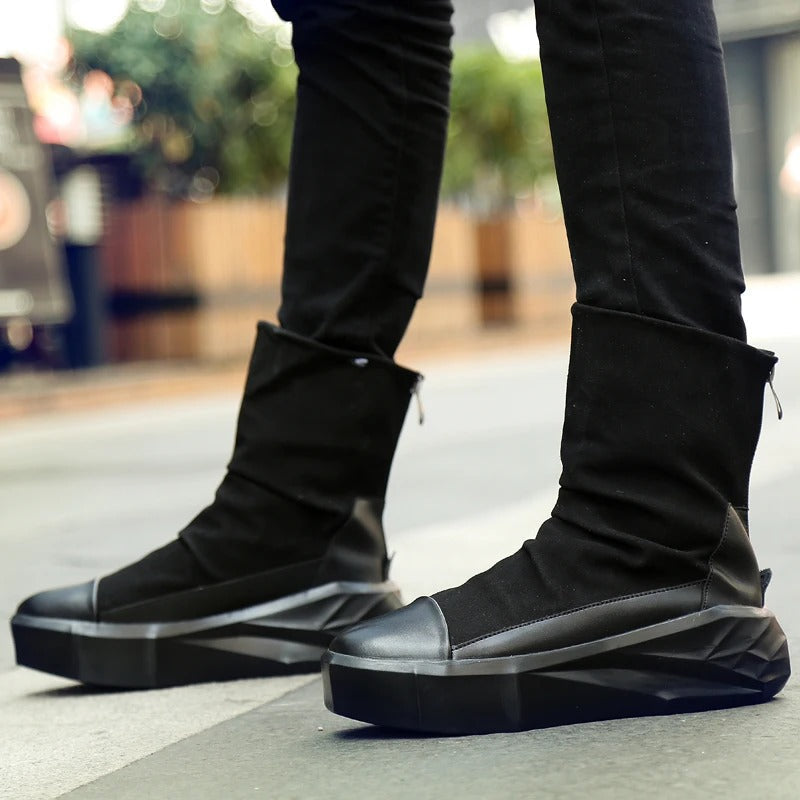 Men's retro platform boots