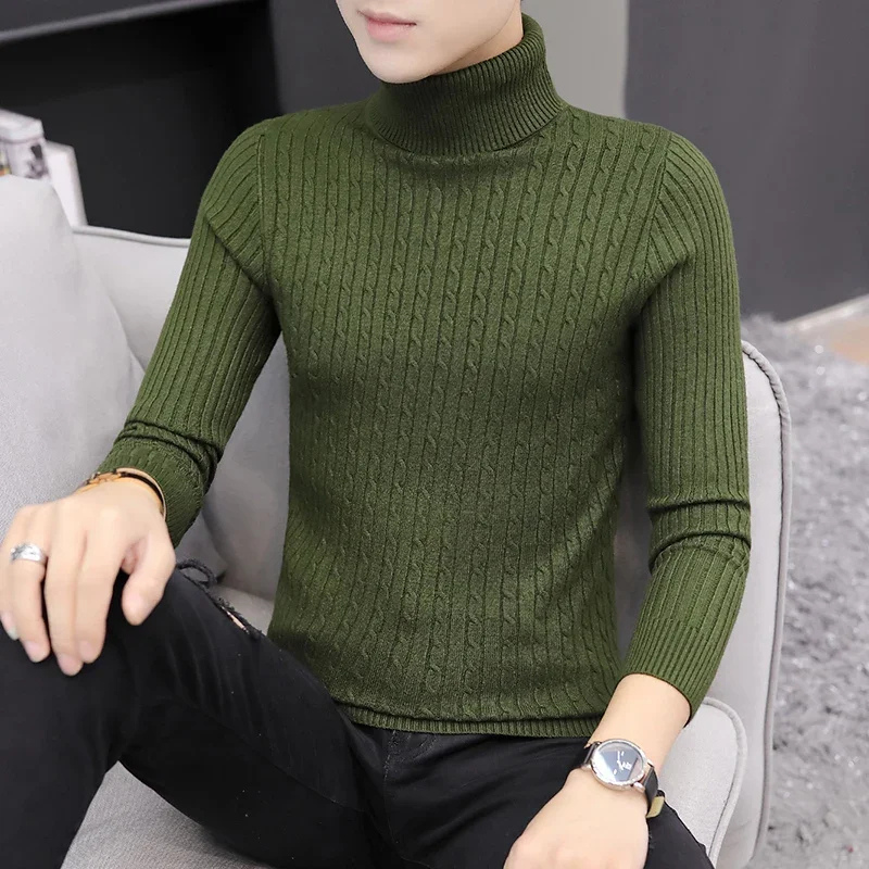 Knitted turtleneck jumper men