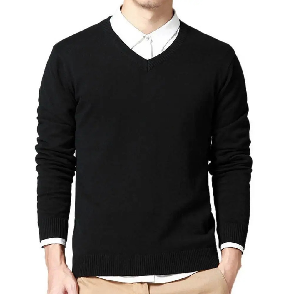 Classic V-neck men's trui for everyday wear and the office