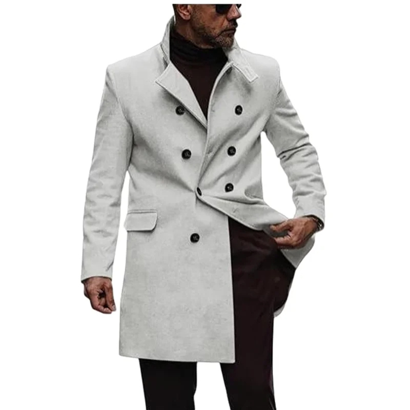 Timeless wool coat with lapel collar