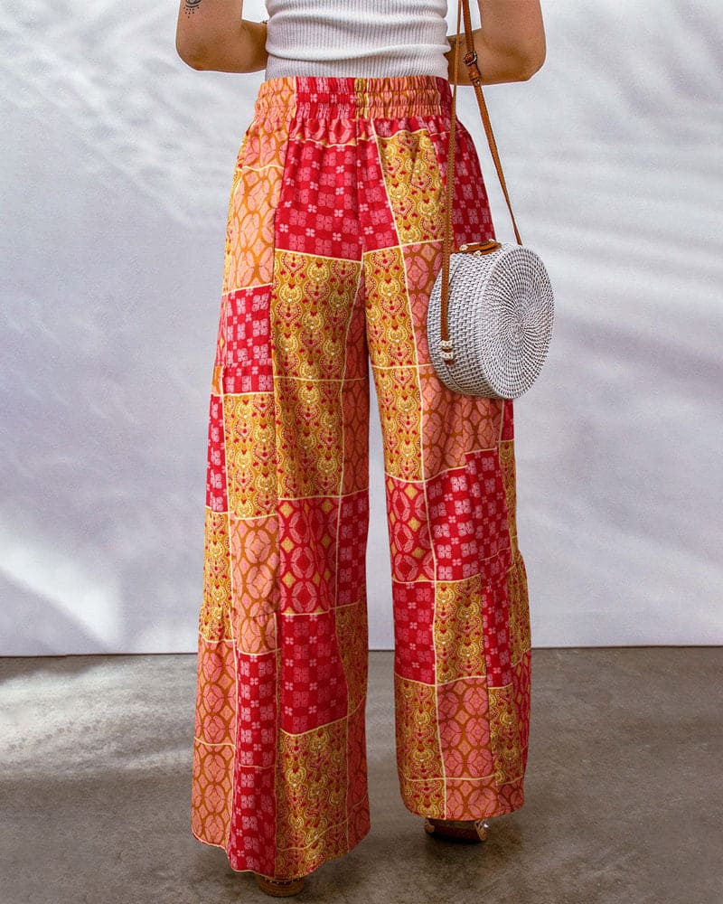 Boho pattern trousers