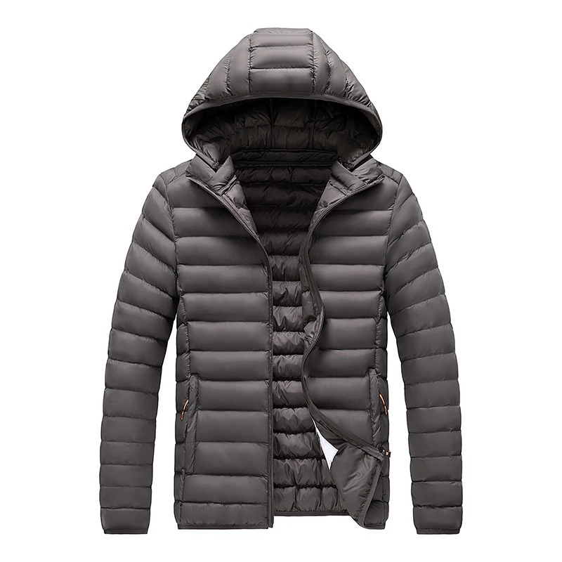 Men's quilted transition jacket With hood