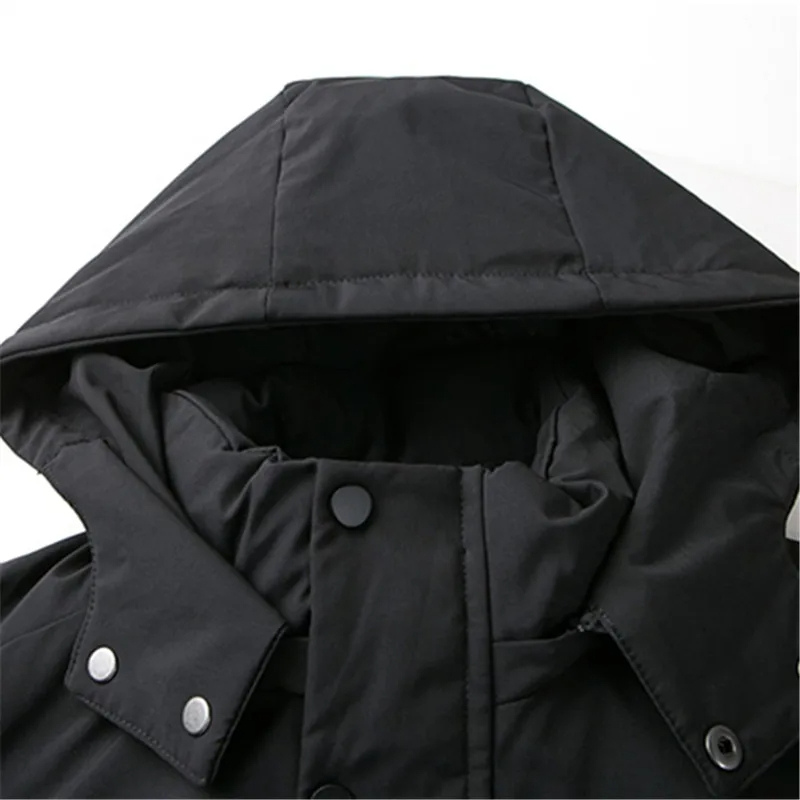 Men's parka winter jacket windproof with warm lining and pockets