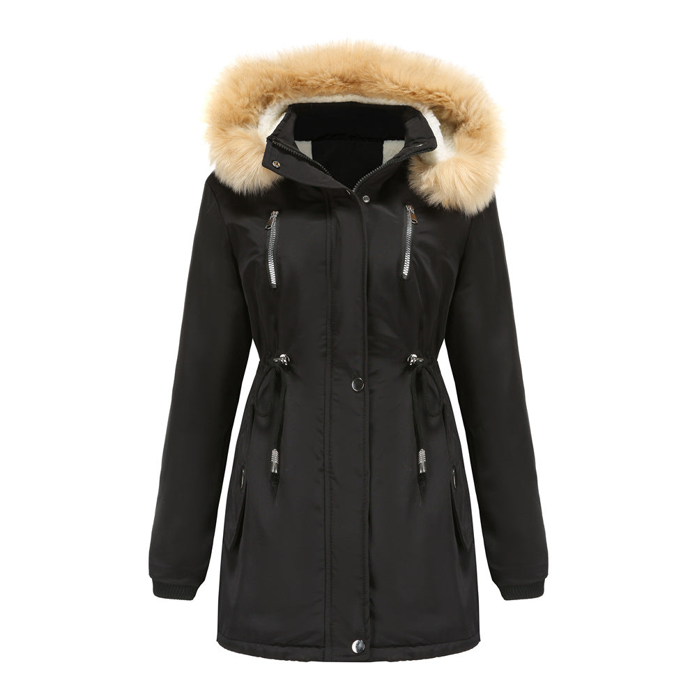 Women - Winter Parka - Thick Lambswool/Cotton Blend - Warm & Stylish Cold Weather Outerwear