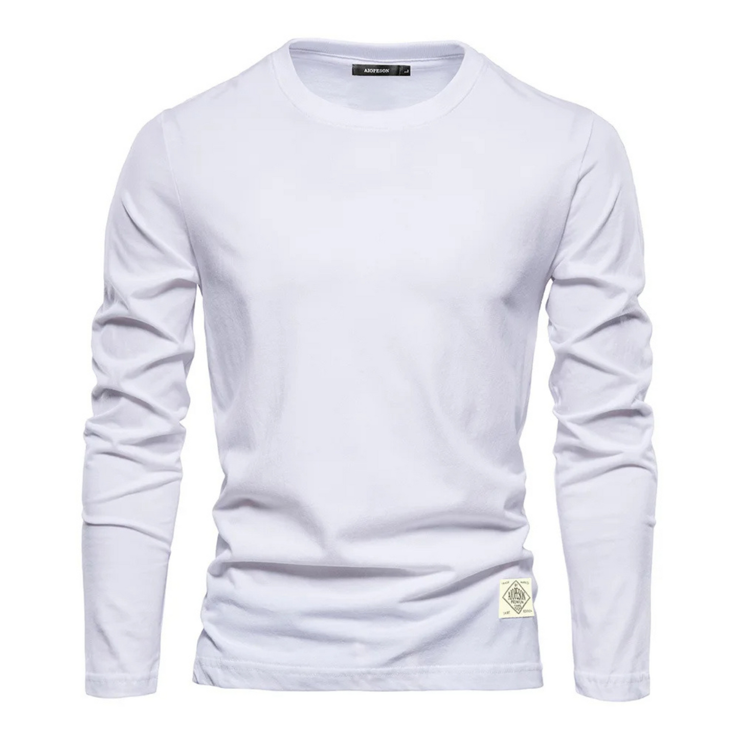 Men's Jumper with round neck, casual long sleeve cotton jumper