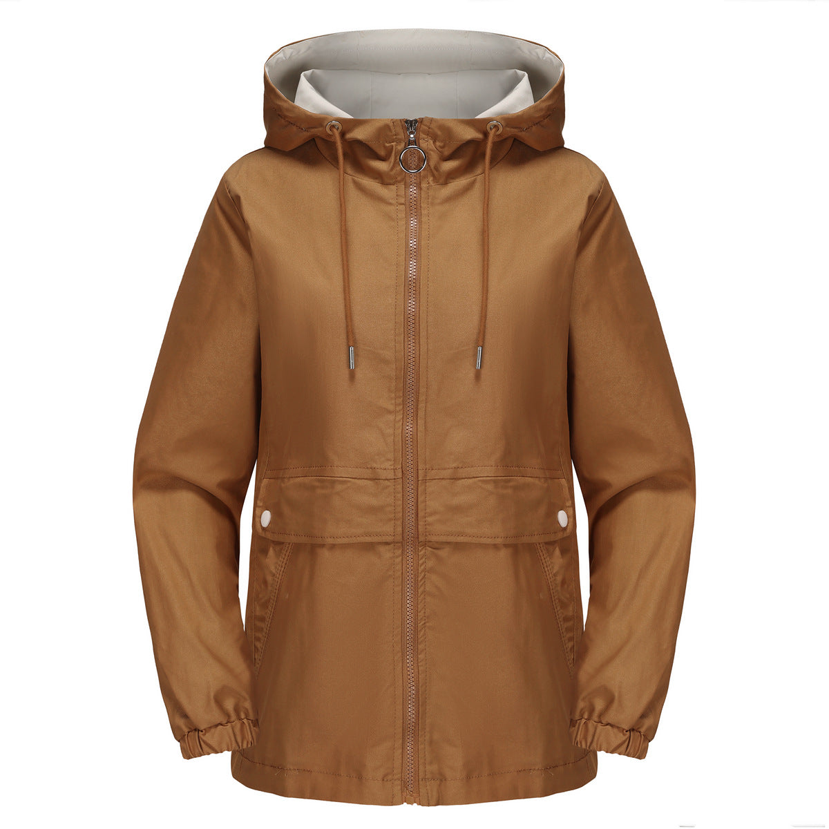 Women - Hooded Windbreaker Jacket - Lightweight & Breathable - Stylish Spring Essential