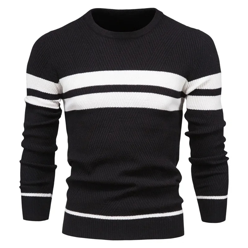 Striped men's jumper with modern design for stylish appearances