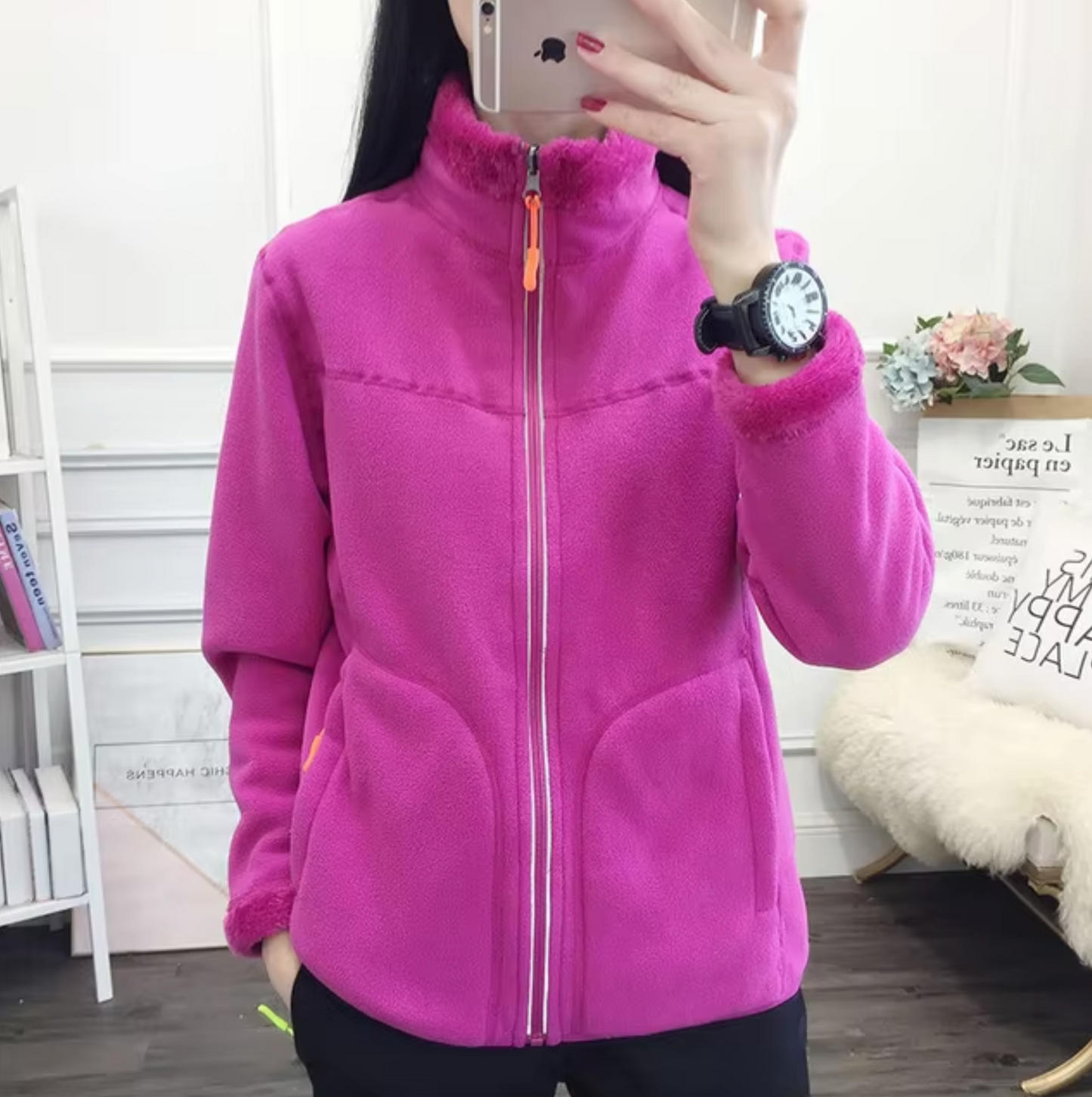 Double-sided fleece jacket