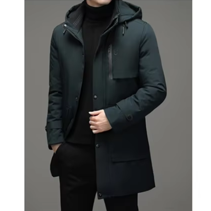 Winter jacket with hood and zip pockets