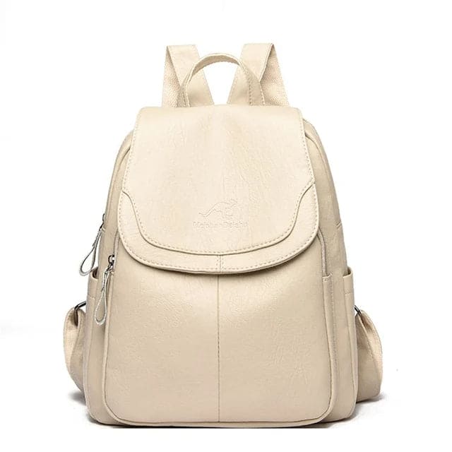 Women's - Leather Rucksack - Stylish & Practical Design - Durable & Trendy Backpack for Everyday Use