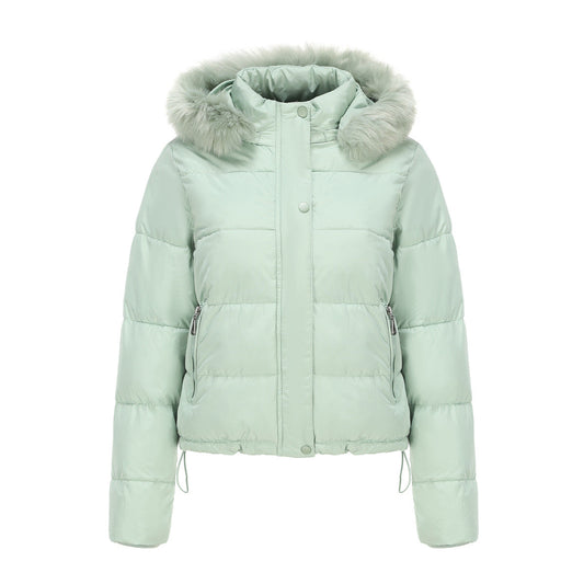 Women - Winter Jacket - Detachable Cotton Hood - Warm Stylish Outerwear for Cold Weather