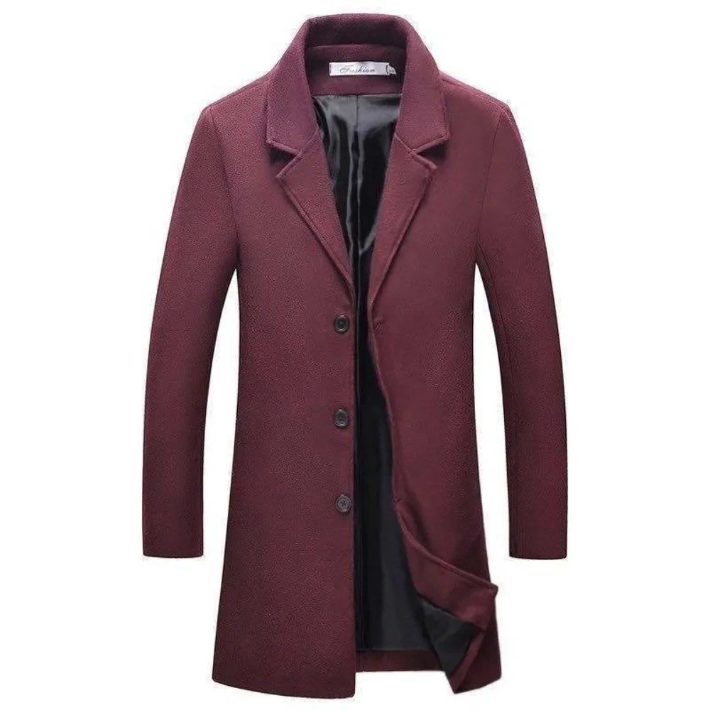 Classic wool coat with slim-fit cut