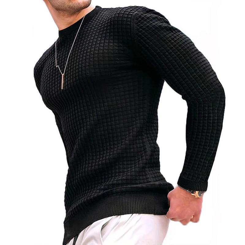 Slim fit men's jumper with structured design for modern men