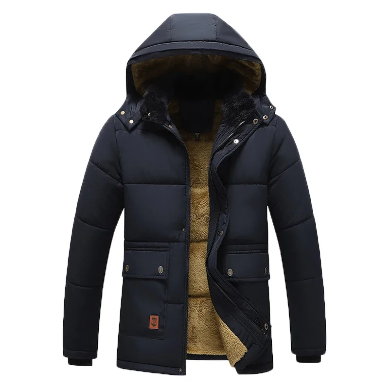 Jacket with fur hood and fleece lining