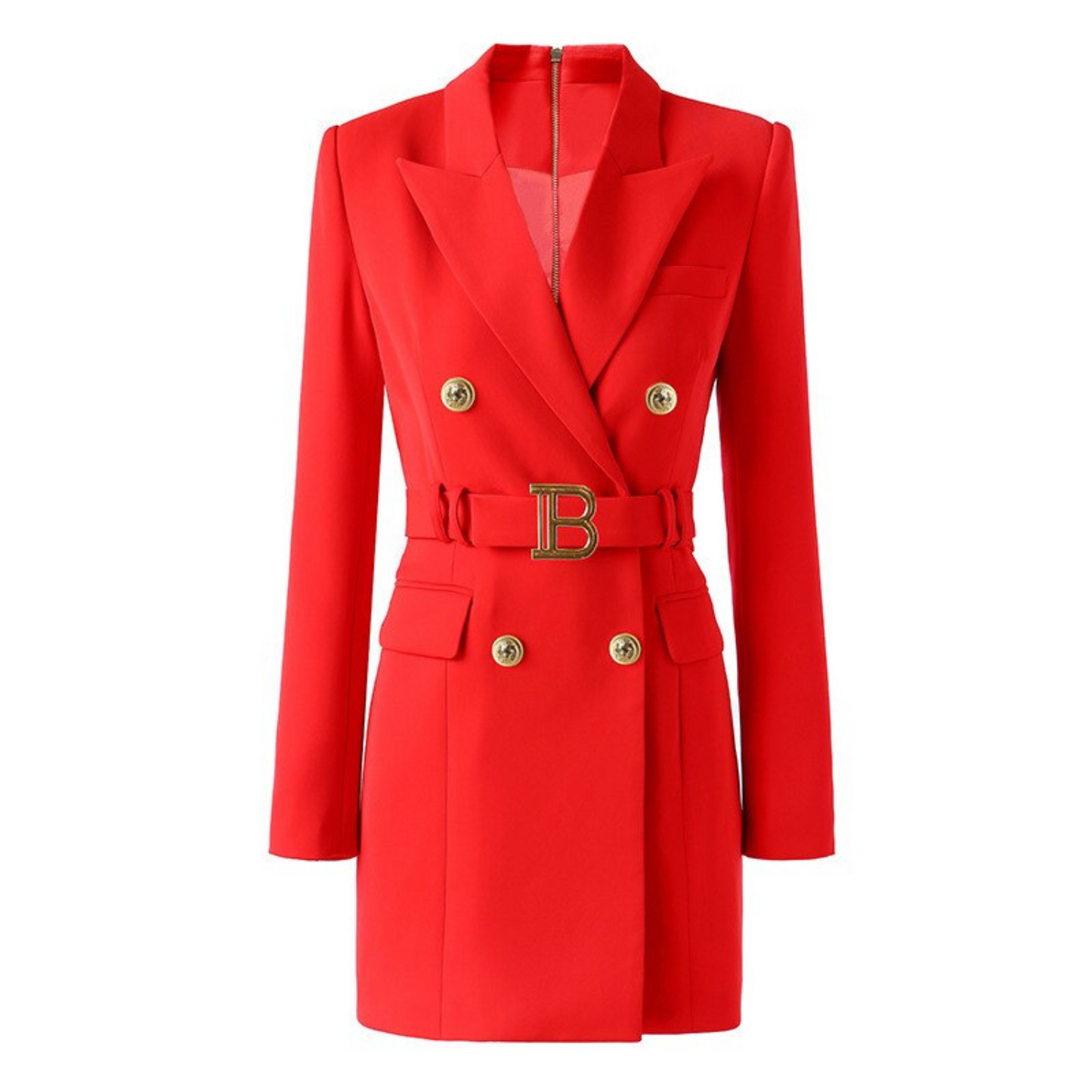 Women - Blazer Dress - Unicoloured - Chic & Elegant Blazer Dress Perfect for Any Occasion