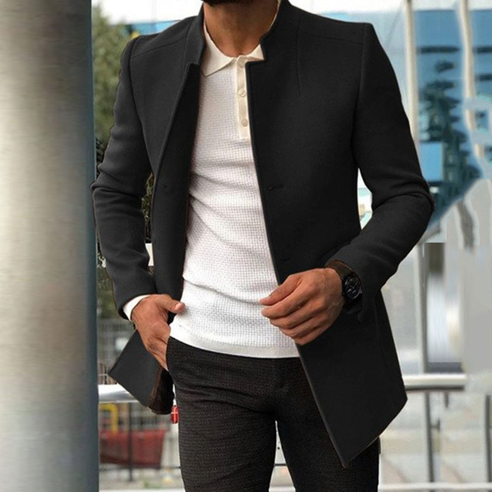 Men's coat fashion single-coloured