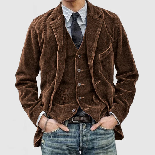 MEN'S VINTAGE CORDUROY LAPEL JACKET