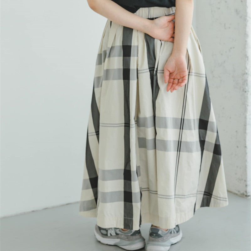 Modern Fashion Artistic Loose Cotton and Linen Skirt