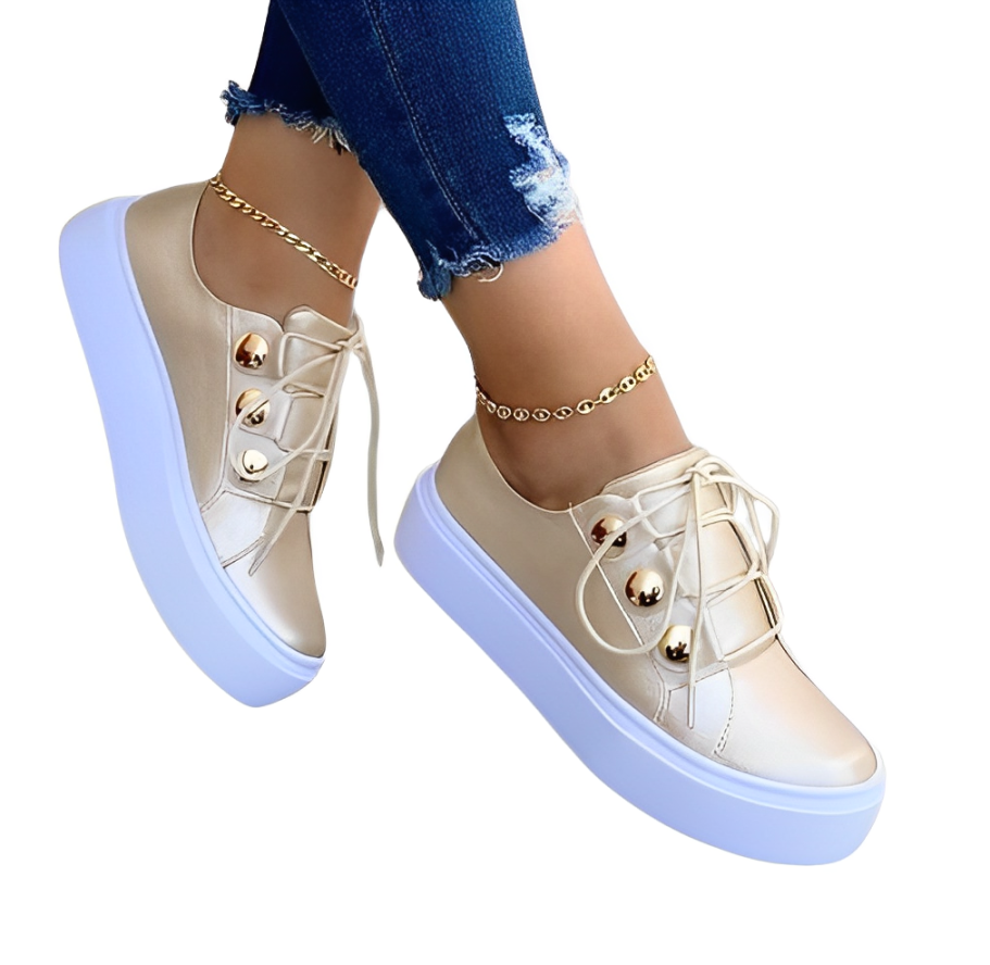 Vulcanised canvas platform sneakers