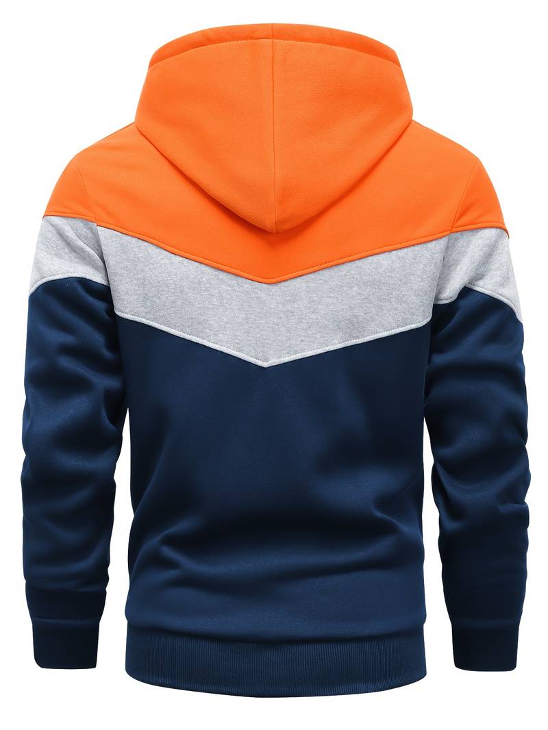 Men - Hoodie - Colour Block Design - Stylish & Comfortable Fashion Hoodie for Everyday Wear