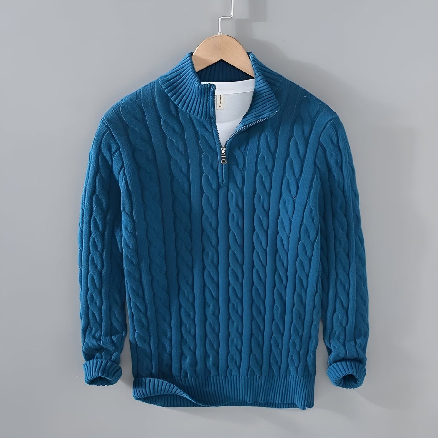 Men's Jumper - Cotton Zip-Up Sweater - Comfortable & Stylish - Perfect for Casual Wear