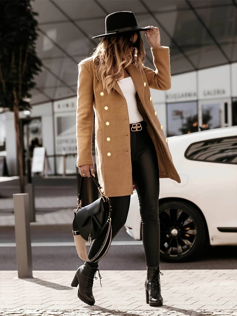 Wool Coat for Women - Flattering Fit - Stylish and Warm Outerwear - Perfect for All Occasions