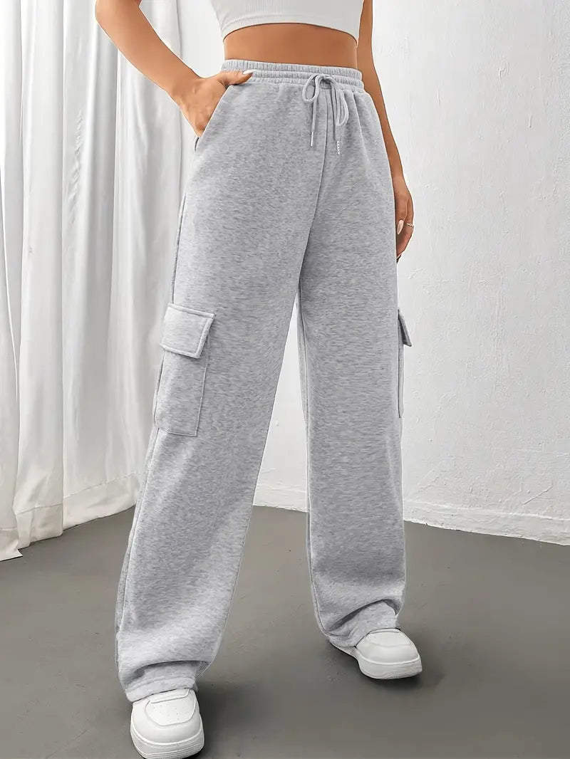 Women - Joggers - Comfortable Fabric with Flap Pockets - Stylish Casualwear for Everyday Use