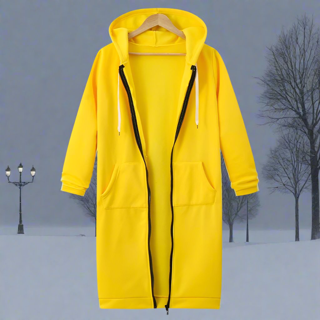 Women - Hooded Jacket - Zip Closure & Drawstring - Stylish & Comfortable Outerwear