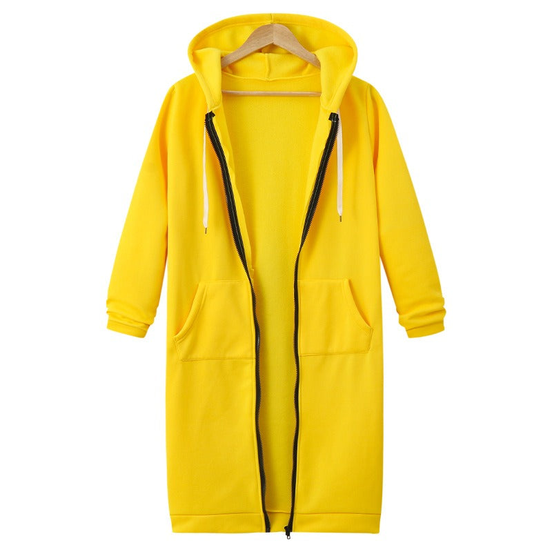 Women - Hooded Jacket - Drawstring Closure - Stylish and Comfortable Outerwear