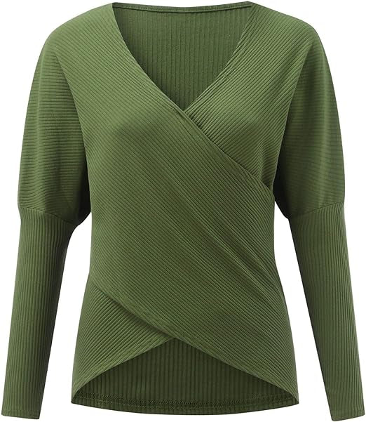 Women - Sweater - Cozy Knit - Stylish Crossed Jumper for All-Day Comfort