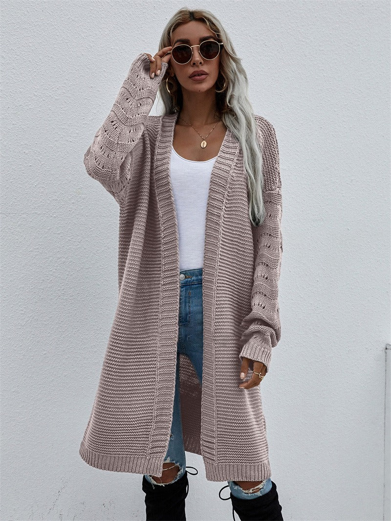 Women - Long Cardigan Jumper - Cozy Knit - Elegant & Versatile Layering Piece for All Occasions