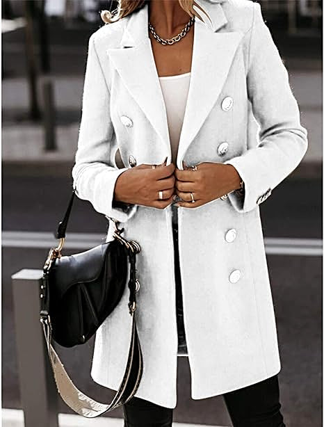 Women - Coat - Unicoloured - Stylish & Versatile Outerwear for All Seasons